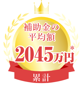 補助金の平均額2045万円